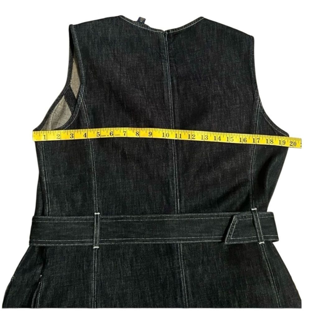 Polo Ralph Lauren Rigid Japanese Denim Indigo Fit Flare Belted Dress Contrast 14 - Picture 10 of 15